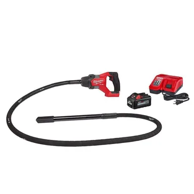 Milwaukee 2911-21, kit: M18 FUEL 18V Lithium-Ion Brushless Cordless 8 ft. Concrete Pencil Vibrator Kit with 6.0 Ah Battery (photograph from the Home Depot listing)