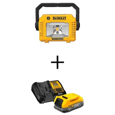DeWalt DCL077BWCBP034C, bundle: 20V MAX Lithium-Ion Cordless Compact Task Light with POWERSTACK 1.7 Ah Battery Pack and Charger