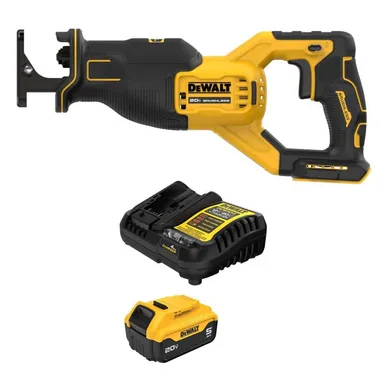 DeWalt DCS382BWDCB205C, bundle: 20-Volts MAX Lithium-Ion Cordless Brushless Reciprocating Saw with 20-Volts MAX Lithium-Ion 5.0 Ah Battery and Charger