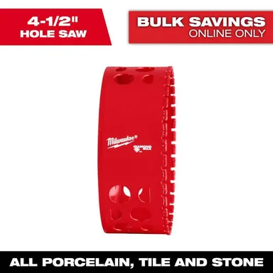 Milwaukee 49-56-5691, accessory: 4-1/2 in. Diamond Max Hole Saw