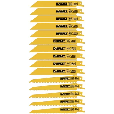 DeWalt DW4890, accessory: Bi-Metal Reciprocating Saw Blade Set (15-Piece) with Tough Case (photograph from the Home Depot listing)