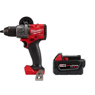 Milwaukee 2903-20-48-11-1850, bundle: M18 FUEL 18V Lithium-Ion Brushless Cordless 1/2 in. Drill/Driver with XC 5.0 Ah Battery