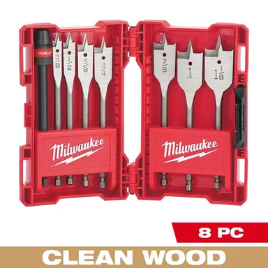 Milwaukee 49-22-0175, accessory: High Speed Wood Spade Bit Set (8-Piece)