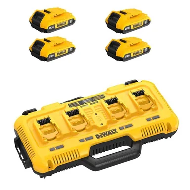 DeWalt DCB203-2 X2W104, accessory: 20V MAX Lithium-Ion 2.0Ah Battery (4-Pack) with 12V/20V/60V MAX 4-Port Lithium-Ion Battery Charger