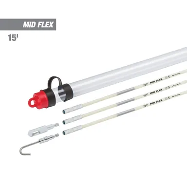 Milwaukee 48-22-4152, unpowered: 15 ft. Mid Flex Fiberglass Fish Stick Kit with Accessories (photograph from the Home Depot listing)