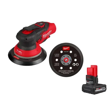 Milwaukee 2584-20-48-11-2450, bundle: M12 FUEL 12V Lithium-Ion Brushless Cordless 6 in. Random Orbital Sander 3/32 in. with M12 5.0 Ah Battery