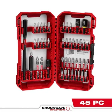 Milwaukee 48-32-4023, accessory: SHOCKWAVE Impact Duty Alloy Steel Screw Driver Bit Set (45-Piece)
