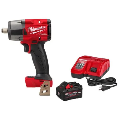 Milwaukee 2962-20-48-59-1881, bundle: M18 FUEL Gen-2 18V Lith-Ion Brushless Cordless Mid Torque 1/2 in. Impact Wrench w/ FORGE 8. 0Ah Battery & Charger