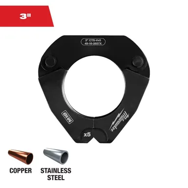 Milwaukee 49-16-2657X, accessory: 3 in. CTS-V Pivoting Press Ring for M18 FORCE LOGIC Press Tools (photograph from the Home Depot listing)