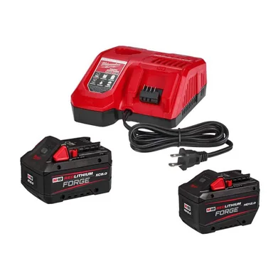 Milwaukee 48-59-1881-48-11-1813, bundle: M18 18-Volt Lithium-Ion REDLITHIUM FORGE Starter Kit w/ 8. 0Ah & 12. 0Ah Battery and Rapid Charger