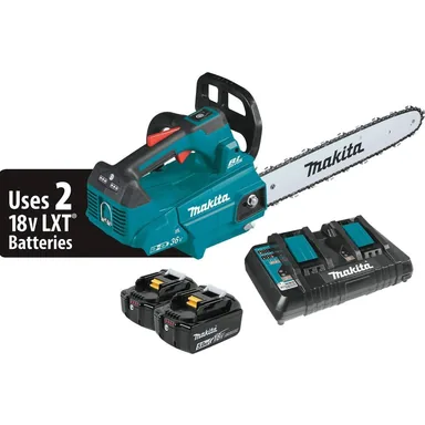 Makita XCU09PT, kit: Makita XCU09PT 18V X2 (36V) 16 Inch LXT Top Handle Chainsaw Kit