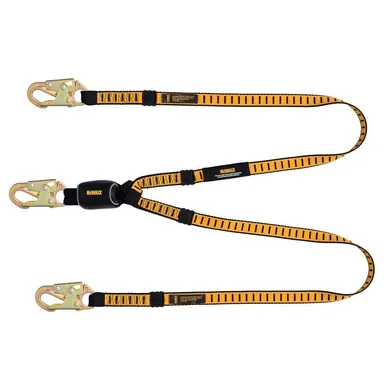 DeWalt DXFP611120, accessory: 6 ft. Lanyard, Twin, External Absorber, with Snap Hooks on Both Ends