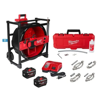 Milwaukee 2819-22, kit: M18 18V Lithium-Ion Cordless High Speed Drain Cleaner with 5/16 in. x 75 ft. Cable