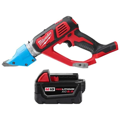 Milwaukee 2636-20-48-11-1850, bundle: M18 18-Volt 14-Gauge Lithium-Ion Cordless Double Cut Metal Shear w/5.0 ah Battery
