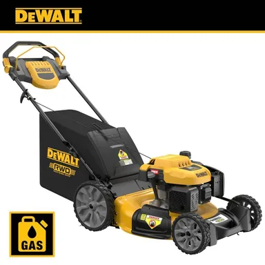 DeWalt DW12ABP3RJ039, unclassified: 21 in. 196cc E-GOV Engine 3-in-1 Gas RWD Self-Propelled Lawn Mower with High Rear Wheels