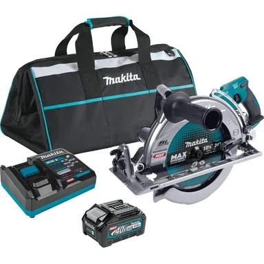 Makita GSR02M1, kit: Makita GSR02M1 40V max XGT Brushless Cordless Rear Handle 10-1/4" Circular Saw Kit, AWS Capable (4.0Ah)