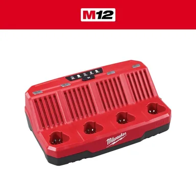 Milwaukee 48-59-1204, accessory: M12 12- volt Lithium-Ion 4-Port Sequential Battery Charger