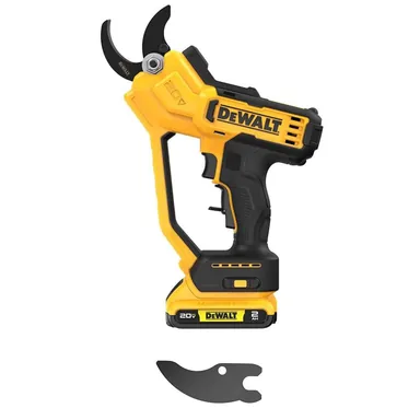 DeWalt DCPR320D1WRB300, bundle: 20-Volt MAX 1 -1/2 in. Capacity Cordless Battery Powered Pruner Kit with 2.0 Ah Battery, Charger and Extra Cutting Blade