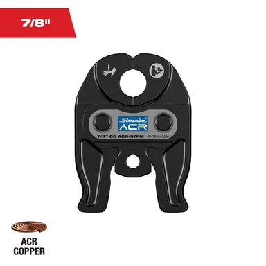 Milwaukee 49-16-2456M, accessory: 7/8 in. Streamline ACR Copper Press Jaw for M12 FORCE LOGIC Press Tool (photograph from the Home Depot listing)