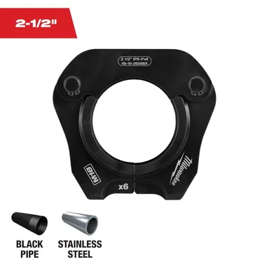 Milwaukee 49-16-2656BX, accessory: 2-1/2 in. IPS-P Pivoting Press Ring for M18 FORCE LOGIC Long Throw Press Tool (photograph from the Home Depot listing)