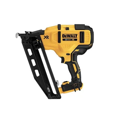 DeWalt DCN660B, bare tool: 20V MAX XR Lithium-Ion Electric Cordless 16-Gauge Angled Finishing Nailer (Tool Only) (photograph from the Home Depot listing)