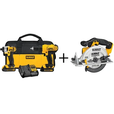 DeWalt DCL240391, unclassified: 20-Volt MAX Lithium-Ion Cordless Combo Kit (2-Tool) with Bonus Bare Cordless Circular Saw