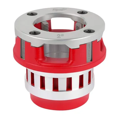 Milwaukee 48-36-1006, accessory: 2 in. Alloy NPT Forged Aluminum Die Head (1-Piece) (photograph from the Home Depot listing)