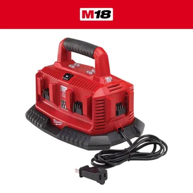 Milwaukee 48-59-1806, accessory: M18 18-Volt Lithium-Ion 6-Port Sequential Battery Charger