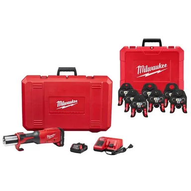 Milwaukee 2922-20-49-16-2662R, bundle: M18 18-Volt Lithium-Ion Brushless Cordless FORCE LOGIC Press Tool w/1/4 in. to 1-1/8 in. RLS ACR Copper Press Jaws