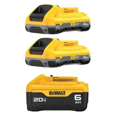 DeWalt DCB2104-2WCB206, bundle: 20V MAX XR Lithium-Ion 4.0 Ah Battery Packs (2-Pack) and 20V MAX Lithium-Ion 6.0Ah Battery