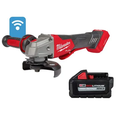 Milwaukee 2882-20-48-11-1865, bundle: M18 FUEL 18V Lithium-Ion Brushless Cordless 4-1/2 in./5 in. Braking Grinder With Paddle Switch w/6.0Ah Battery