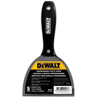 DeWalt DXTT-2-161, unpowered: 5 in. Carbon Steel Joint Knife with Black Nylon Handle