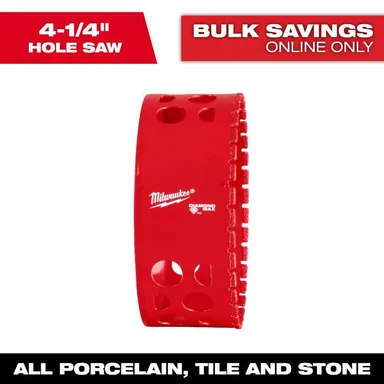 Milwaukee 49-56-5687, accessory: 4-1/4 in. Diamond Max Hole Saw (photograph from the Home Depot listing)