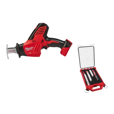 Milwaukee 2625-20-49-22-5640, bundle: M18 18V Lith-Ion Cordless HACKZALL Recip Saw & 9 in. 8 TPI Metal Cut NITRUS Torch Recip Saw Blade Set w/ PACKOUT (22-Pk)