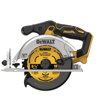 DeWalt DCS565B, bare tool: 20V MAX Cordless Brushless 6-1/2 in. Sidewinder Style Circular Saw (Tool Only) (photograph from the Home Depot listing)