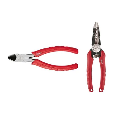 Milwaukee 48-22-6106-48-22-3079, bundle: 6" Comfort Grip Diagonal Cutting Pliers and Comfort Grip 6in1 Pliers
