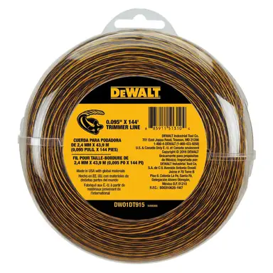 DeWalt DWO1DT915, accessory: 0.095 in. x 144 ft. Replacement Line for Cordless Battery Operated Bump Feed String Grass Trimmer/Lawn Edger