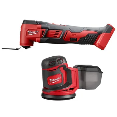 Milwaukee 2626-20-2648-20, bundle: M18 18V Lithium-Ion Cordless Oscillating Multi-Tool with Random Orbit Sander
