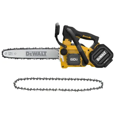 DeWalt DCCS674BWDTX614, bundle: FLEXVOLT 60V MAX 14 in. Brushless Cordless Battery Powered Top Handle Chainsaw (Tool Only) with 14 in. Replacement Chain