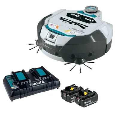 Makita DRC300PT, kit: Makita DRC300PT 18V X2 LXT Brushless Cordless Smart Robotic HEPA Filter Vacuum, Kit (5.0Ah)