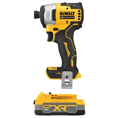 DeWalt DCF809BWDCBP034, bundle: ATOMIC 20-Volt MAX Lithium-Ion Cordless Brushless Compact 1/4 in. Impact Driver with 20V MAX XR Compact 1.7Ah Battery