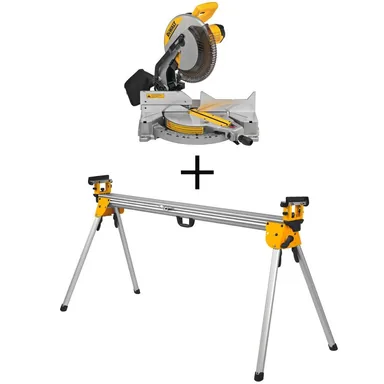 DeWalt DWS715W723, bundle: 15 Amp Corded 12 in. Compound Single Bevel Miter Saw and Heavy Duty Miter Saw Stand