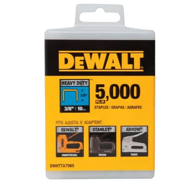 DeWalt DWHTTA7065, accessory: 3/8 in. Heavy Duty Staples (5,000 per Box)