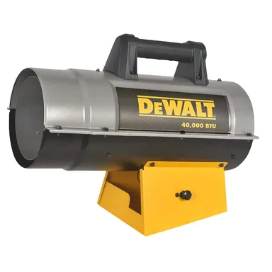 DeWalt DXH40FA, standalone tool: 40,000 BTU Forced Air Propane Outdoor Torpedo Space Heater with Quiet Burner Technology