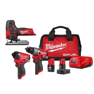 Milwaukee 2545-20-3497-22, bundle: M12 12-Volt Fuel Lithium-Ion Cordless Jig Saw with M12 2-Tool Combo Kit