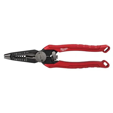 Milwaukee 48-22-3078, unpowered: 9 in. 7-in-1 High Leverage Combination Wire Stripper/Cutter Pliers