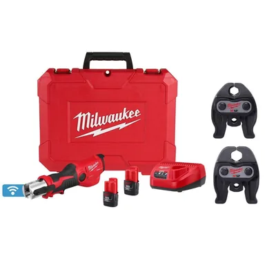 Milwaukee 2573-20-49-16-2450-49-16-2451, bundle: M12 12-Volt Lithium-Ion FORCE Logic Press Tool with ONE-KEY and 1/2 in - 3/4 in. Copper Press Jaws