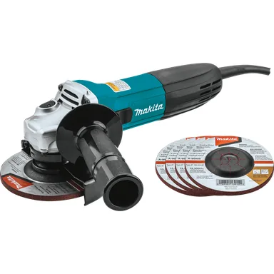 Makita GA4530X, standalone tool: Makita GA4530X Corded 4-1/2" Angle Grinder, with 5 Wheels