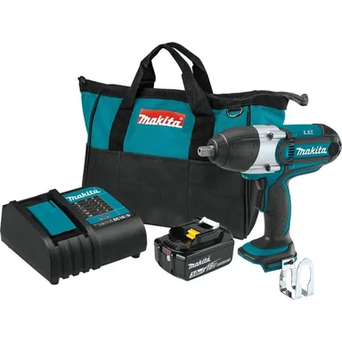 Makita XWT04S1, kit: Makita XWT04S1 18V LXT Li-Ion 1/2" Sq. Drive Cordless Impact Wrench Kit