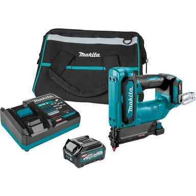 Makita GTP01D1, kit: Makita GTP01D1 40V max XGT Brushless Cordless Pin Nailer Kit, 23 Ga. (2.5Ah)